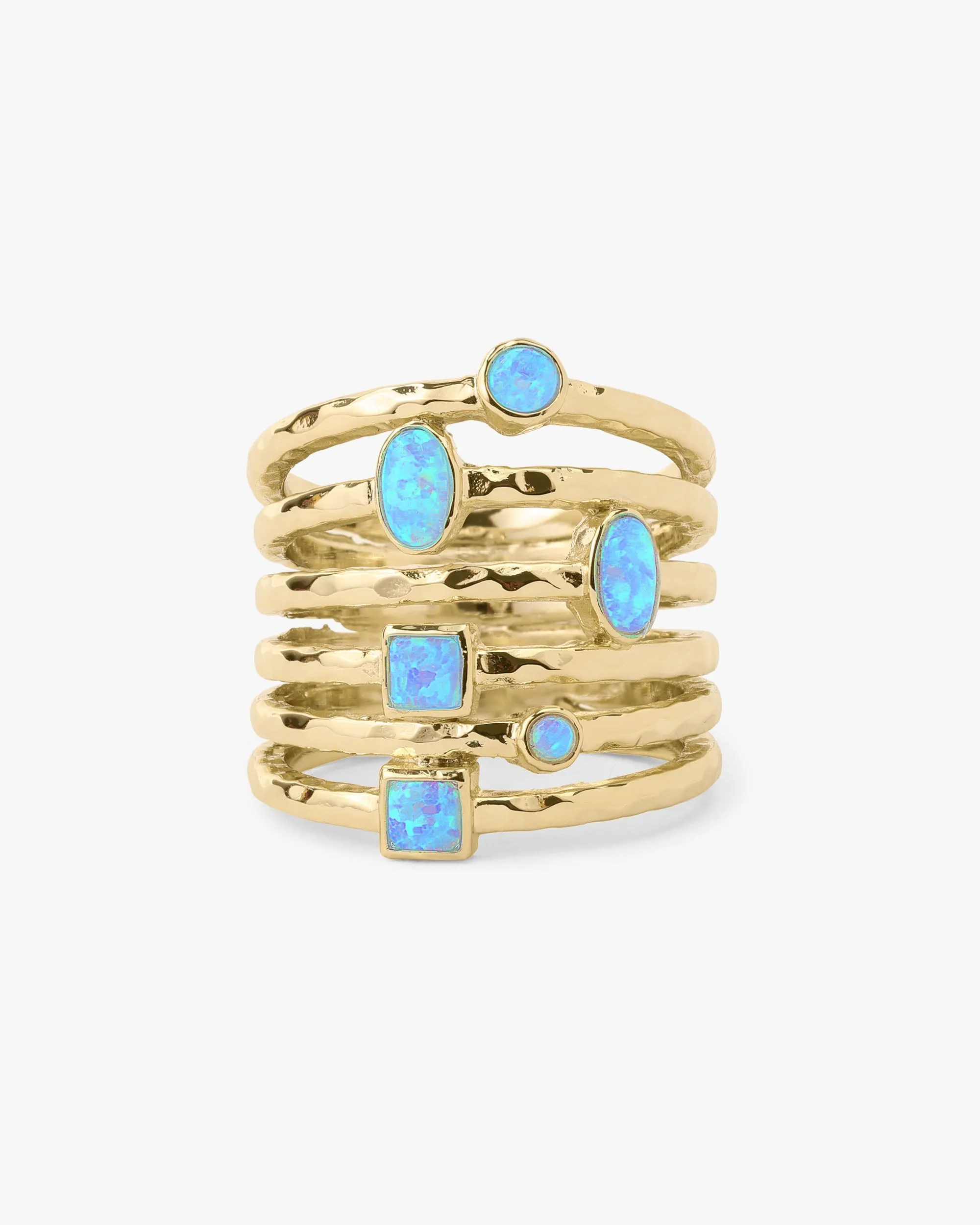 Monroe Ring - Gold|Blue Opal