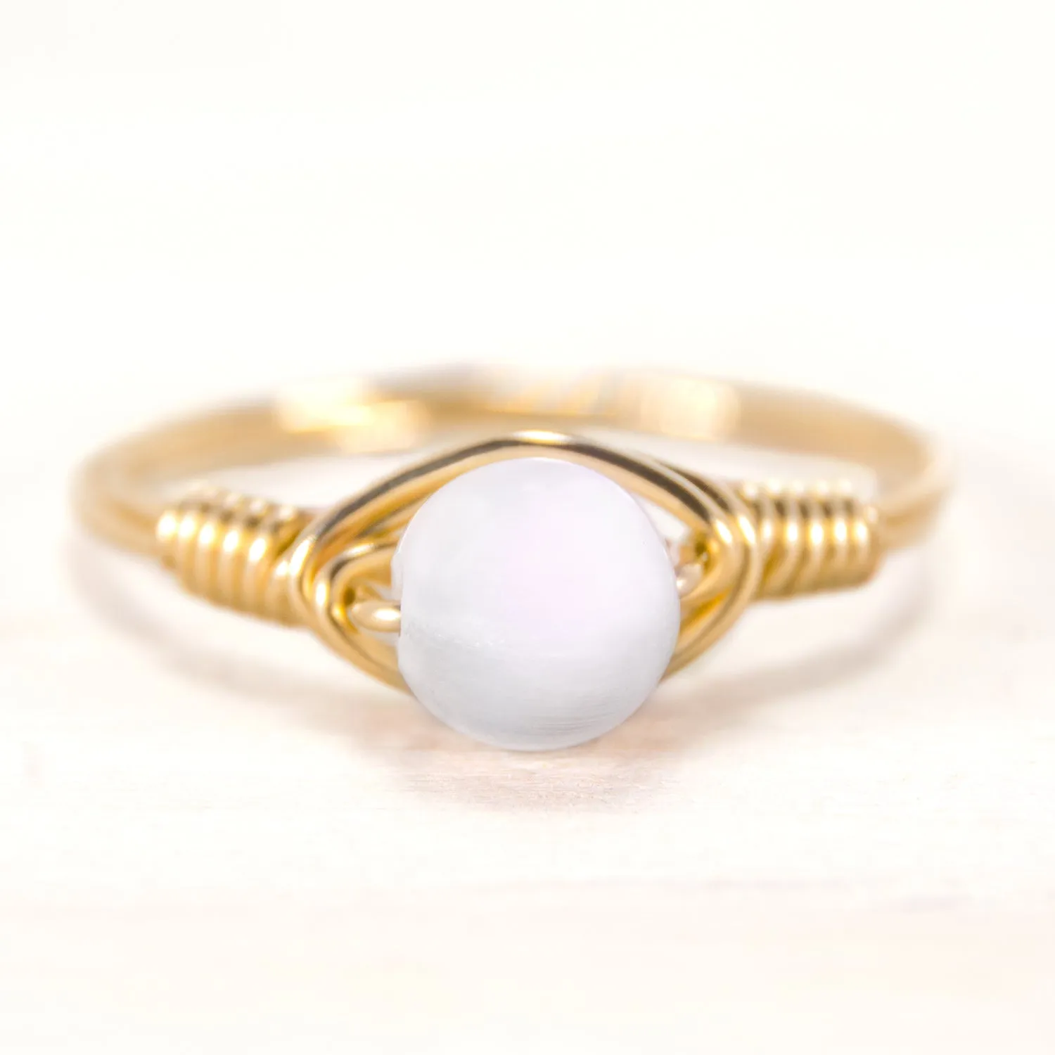 Moonstone Simple Ring