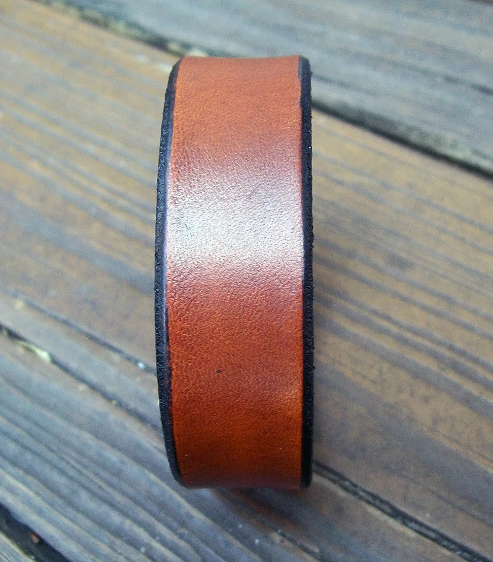 Narrow Leather Wristbands Personalized FREE!