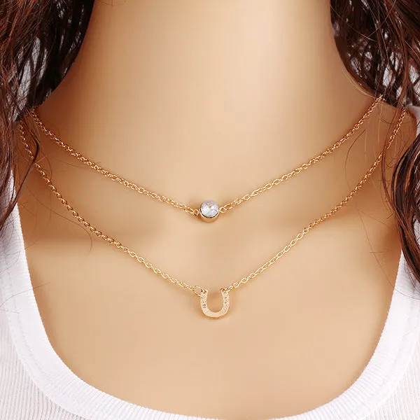 New  Fatima Hand Multilayer Hammer Chain Lariat Bar Necklace Long Strip Pendant Necklace Collar joyeria collier Women JHS018