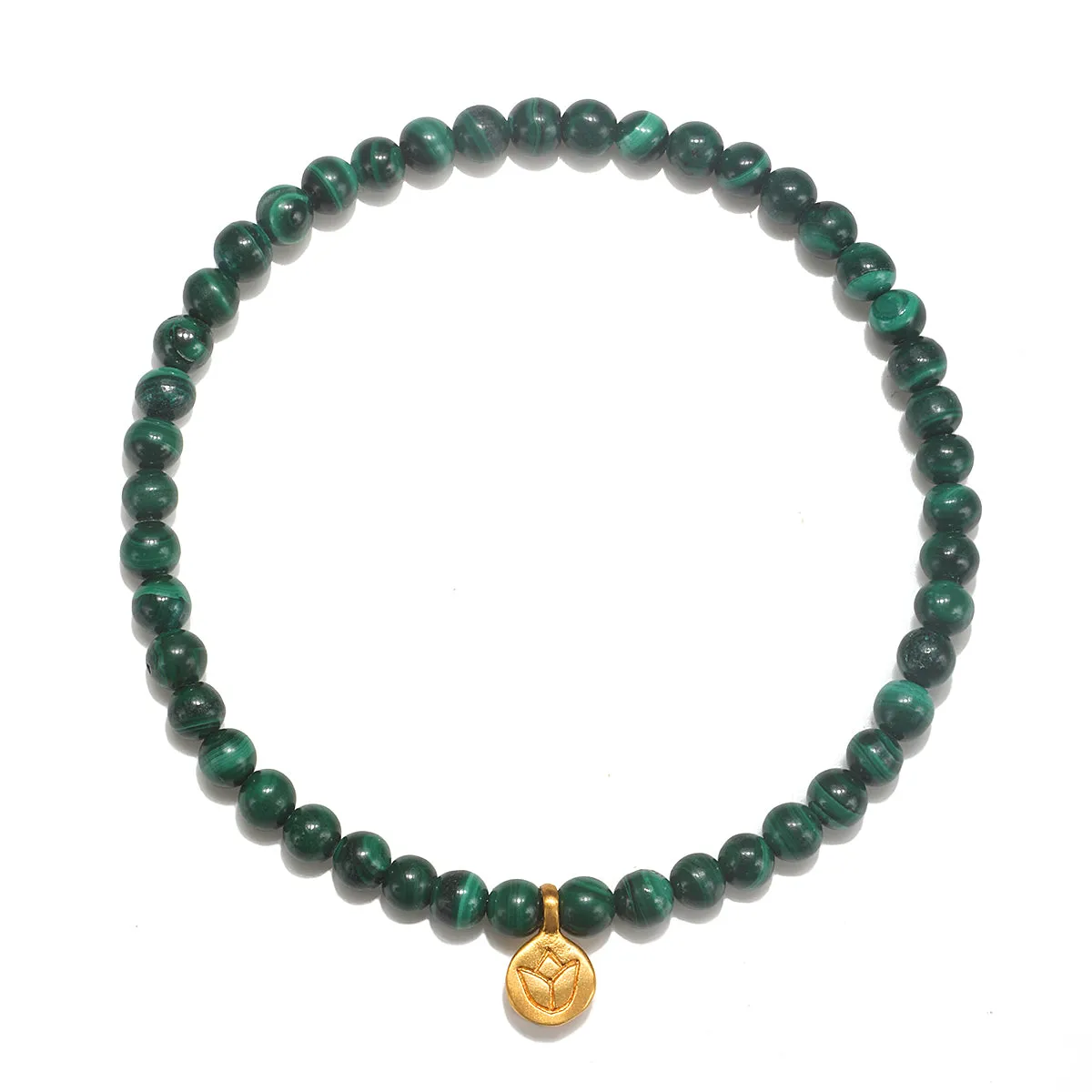 Personal Evolution Lotus Malachite Gemstone Bracelet