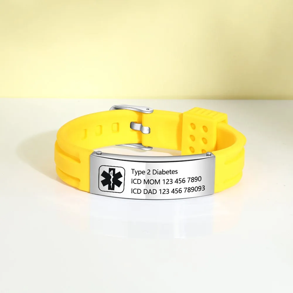 Personalized Stainless Steel Medical Bracelet