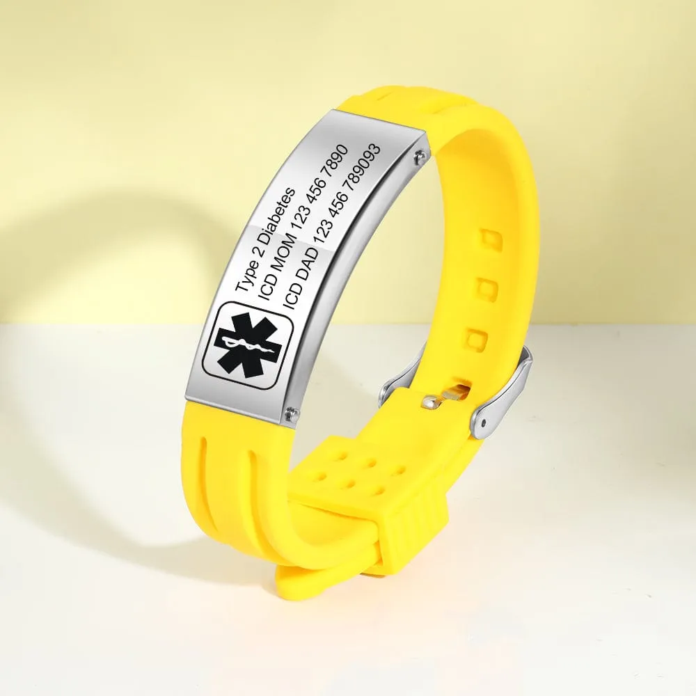 Personalized Stainless Steel Medical Bracelet