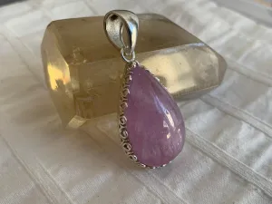 Pink Kunzite Lilith Pendant - Small Teardrop