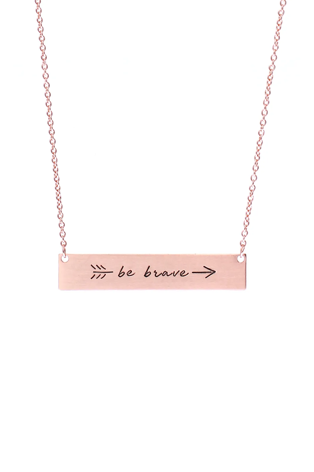 "Be Brave" Bar Necklace