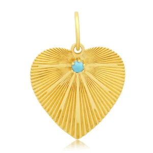 Ray of Light Turquoise Heart 14kt Gold