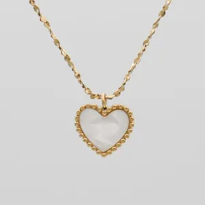 Reign Opal Heart Necklace