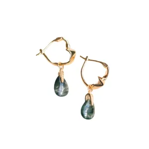 Retro Style Moss Agate Earrings