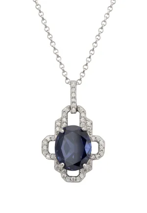 Rosamund Tanzanite Pendant Necklace Silver