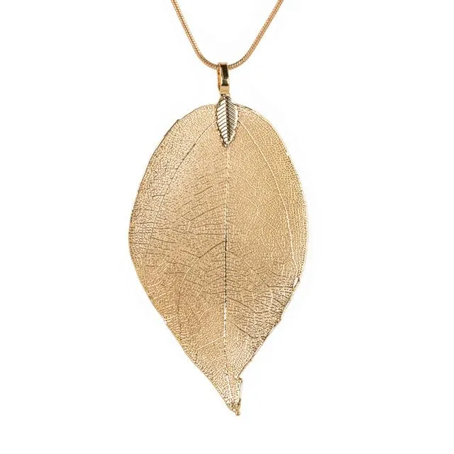 Rose Gold Color Leaf Charm