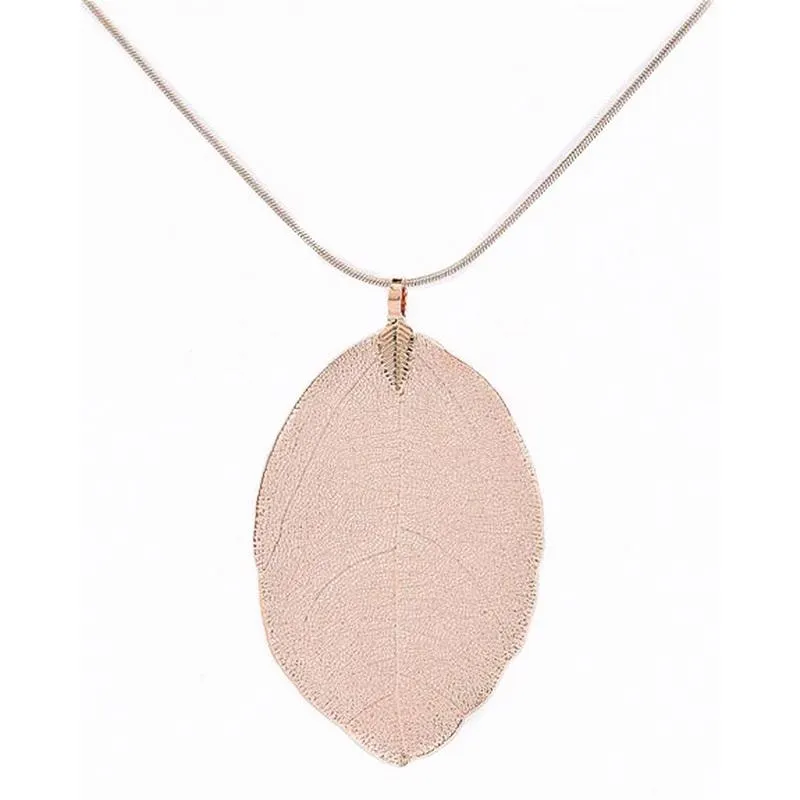 Rose Gold Color Leaf Charm