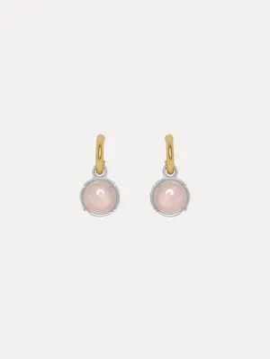 Rose Quartz Cabochon Earrings