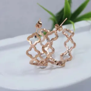 Rosegold Stainless Steel Elegance Earrings