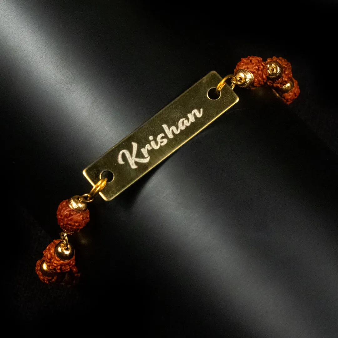 Rudraksha Name Bracelet Best Gift for Brother