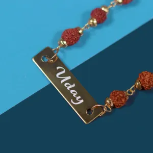 Rudraksha Name Bracelet Best Gift for Brother