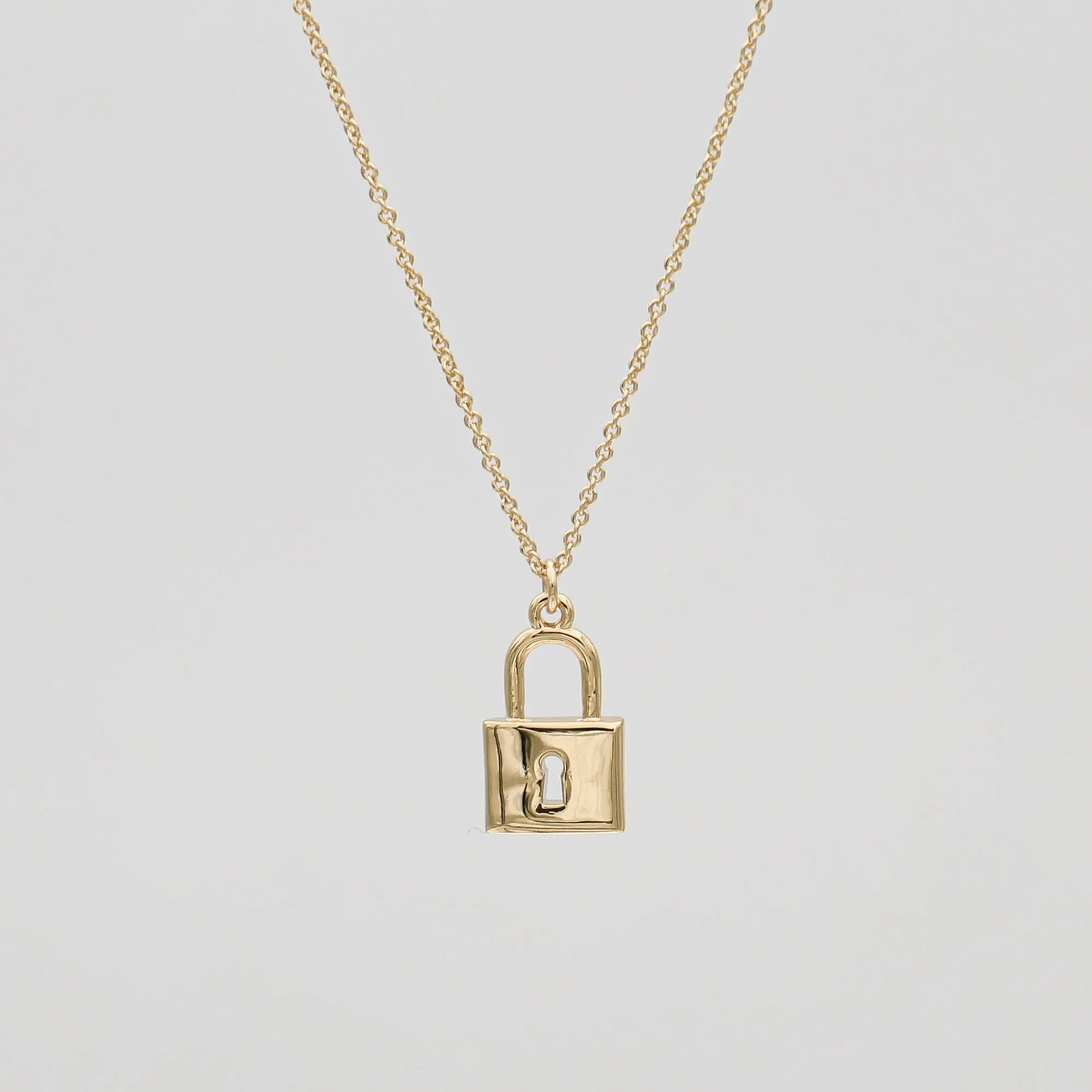 Sarai CZ Lock Necklace