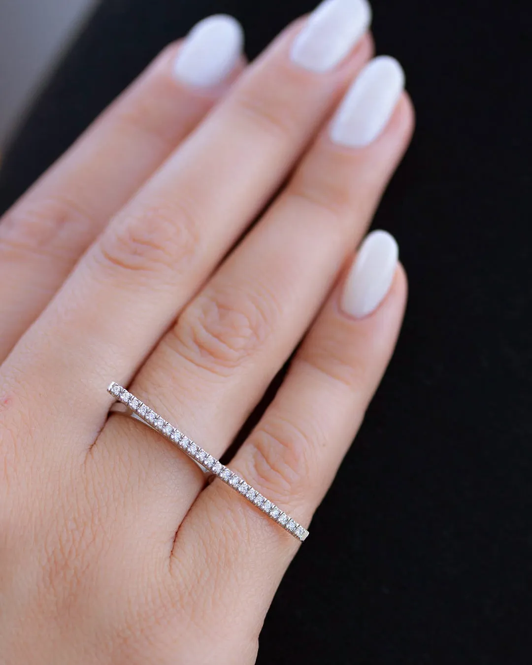 Short Line Diamond Ring