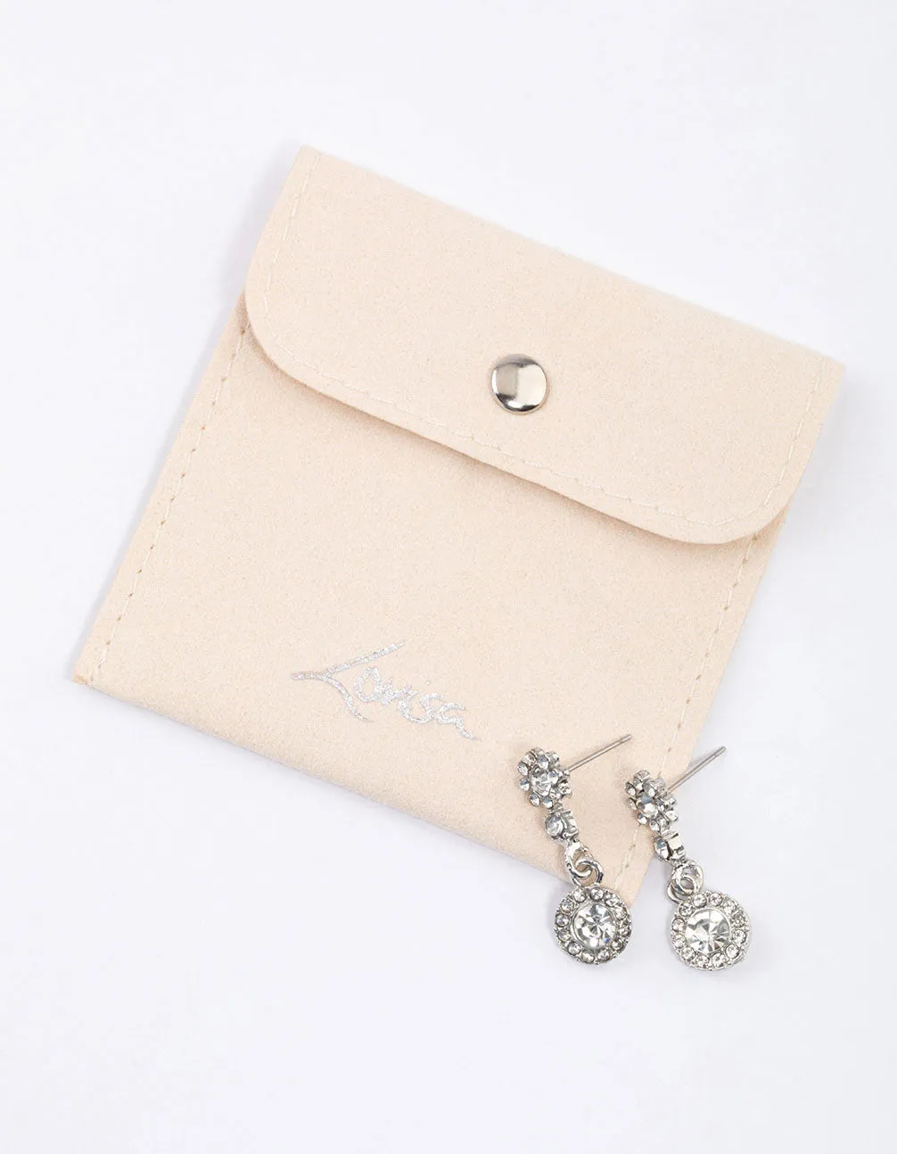 Silver Classic Signet Drop Earrings & Polishing Set