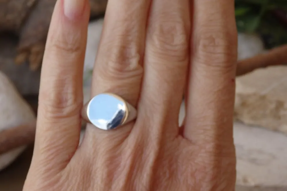 Simple silver ring