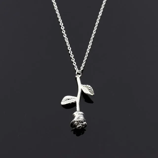 Stainless Steel Rose Necklace