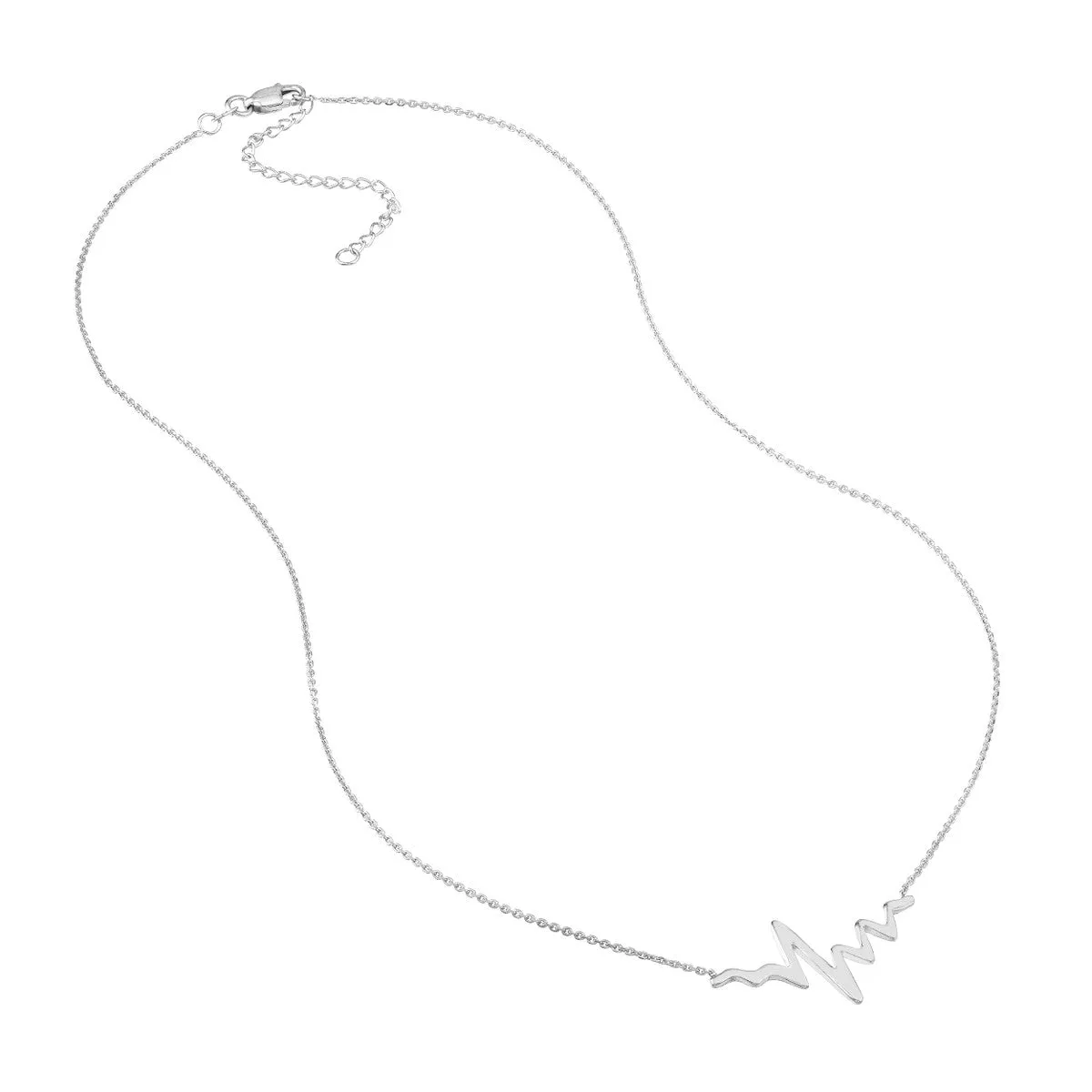 Sterling Silver Heart Beat Necklace