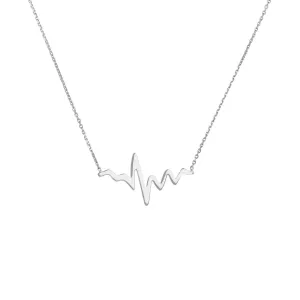 Sterling Silver Heart Beat Necklace