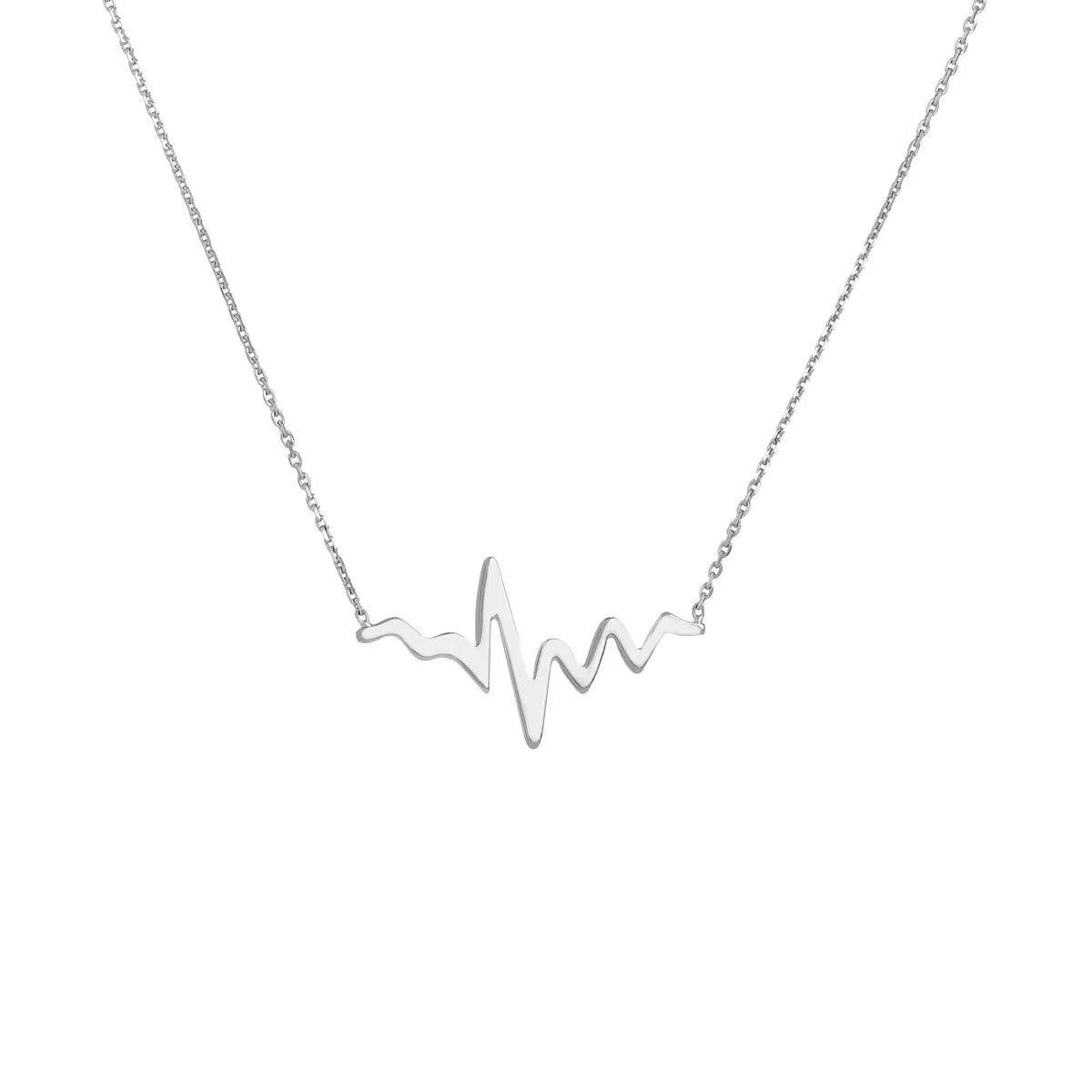 Sterling Silver Heart Beat Necklace