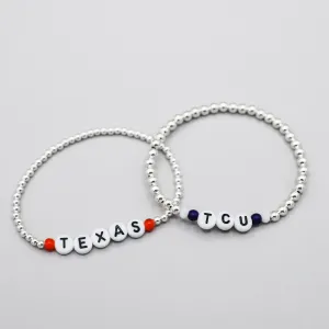 Sterling Silver Personalized Game Day Bracelet