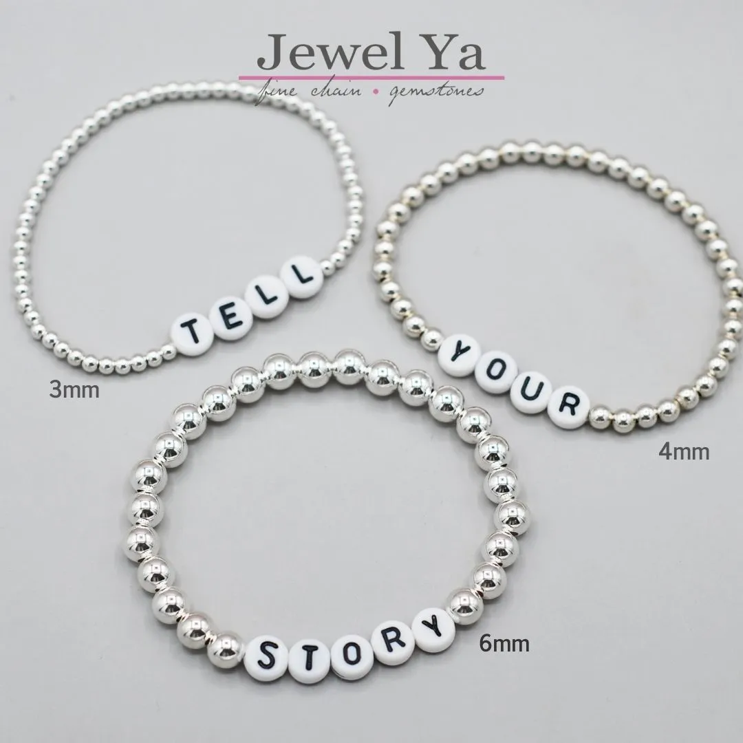 Sterling Silver Personalized Game Day Bracelet