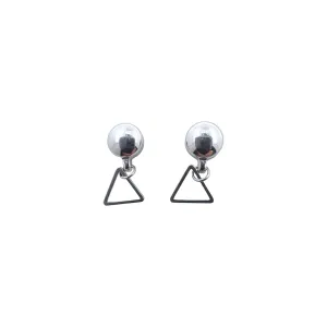 TI-GO Triangle silver minimal earrings