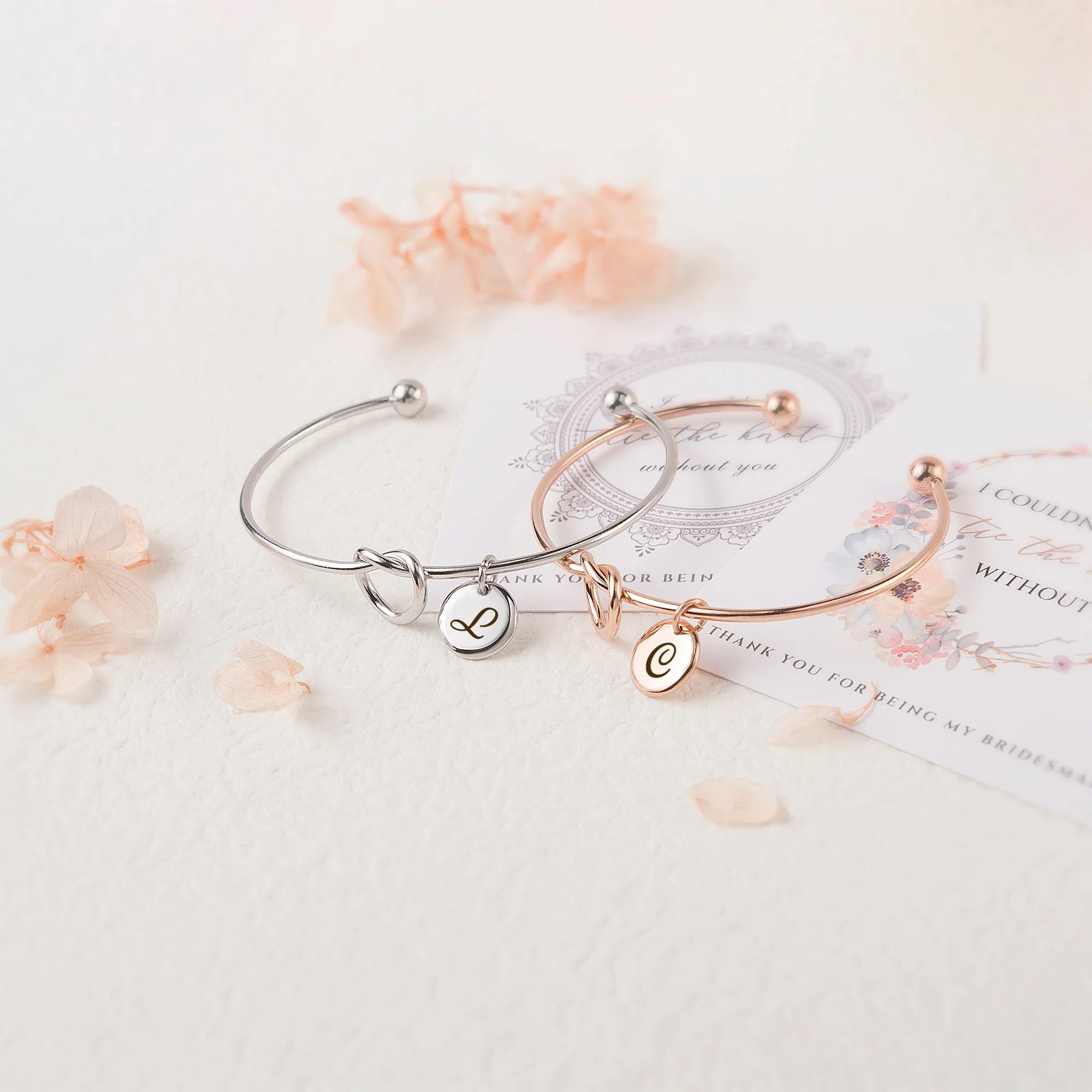 Tie the Knot Bridesmaid Proposal Charm Bracelet