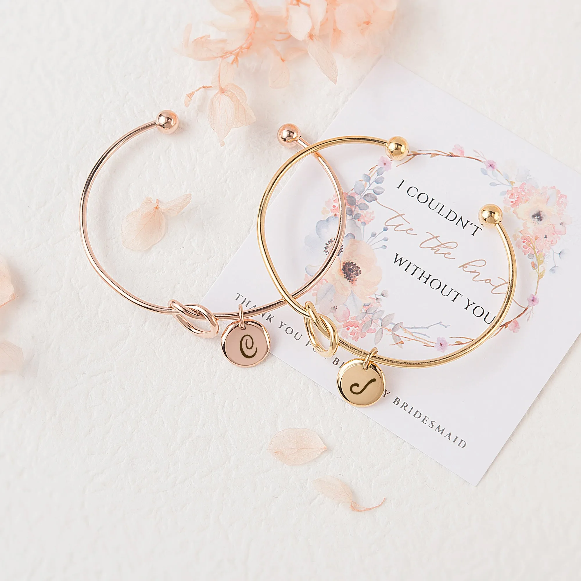 Tie the Knot Bridesmaid Proposal Charm Bracelet