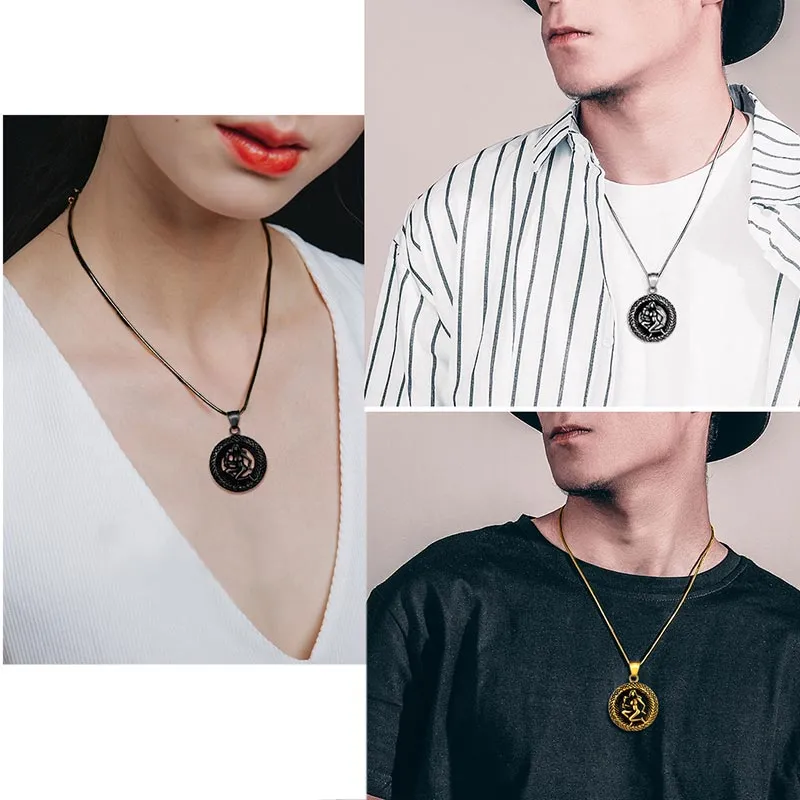 Tokyo Mart Men Zodiac Virgo Necklace Pendant Star Sign Constellation Jewelry Women Boys Girls Birthday Gift