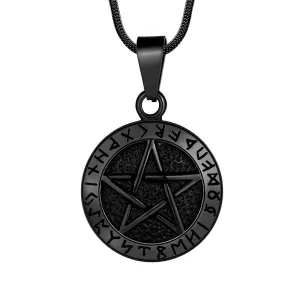 Tokyo Mart Wiccan Men's Pentagram Necklace Brisingamen Pendant Jewelry Stainless Steel