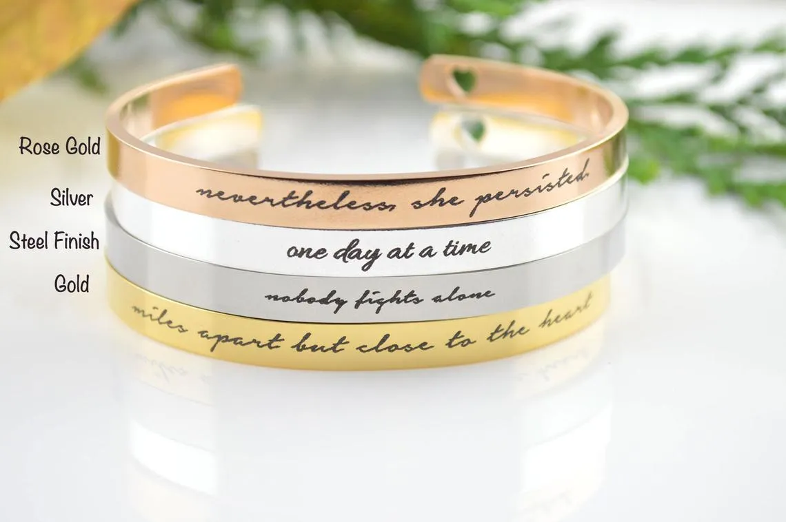 Uplifting Cuff Bracelet Bridesmaid Gift