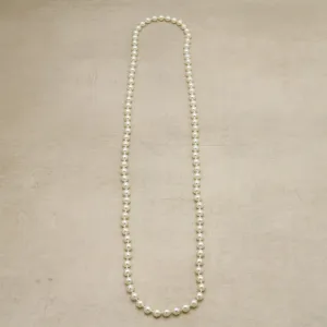 Vintage Long Pearl Chain Necklace