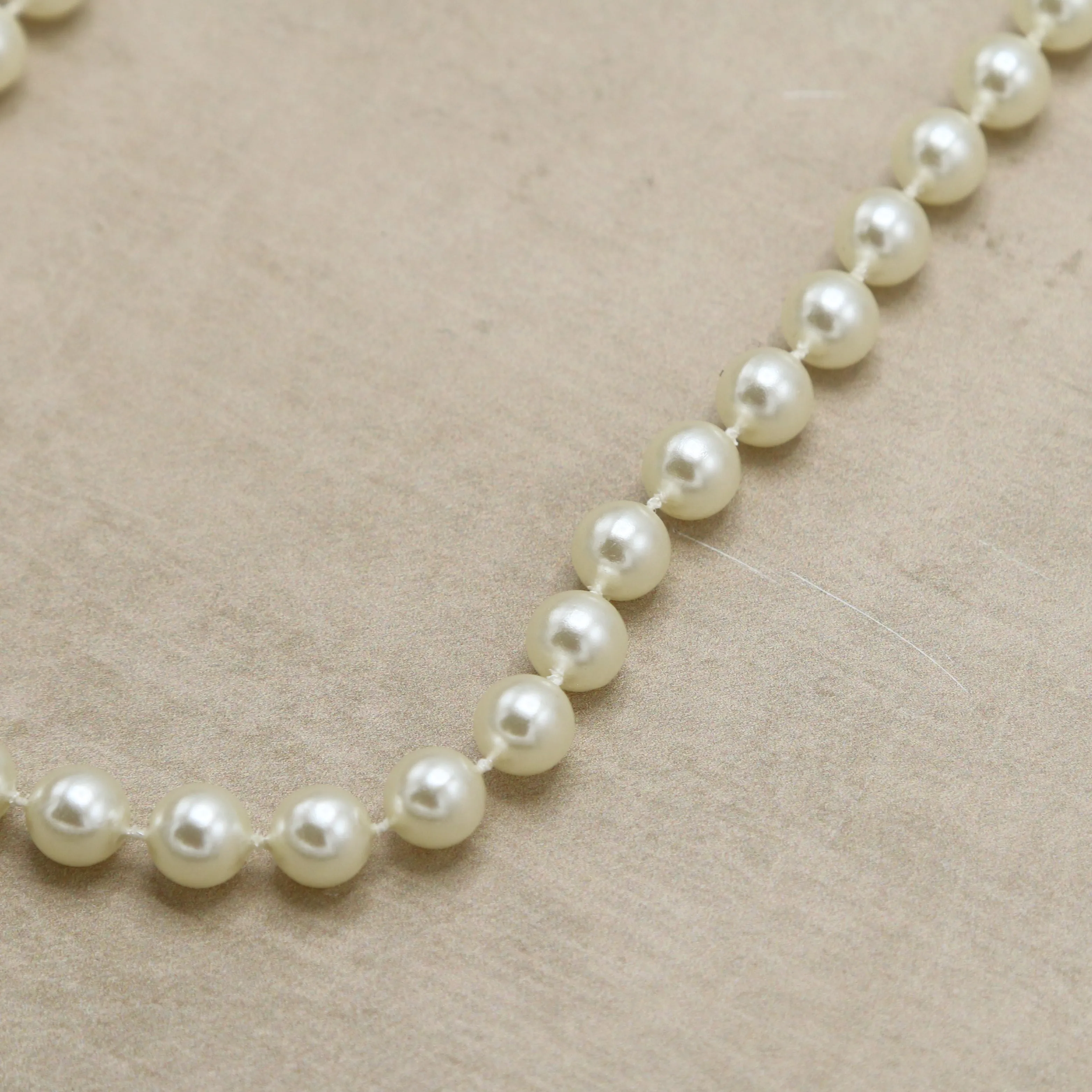 Vintage Long Pearl Chain Necklace