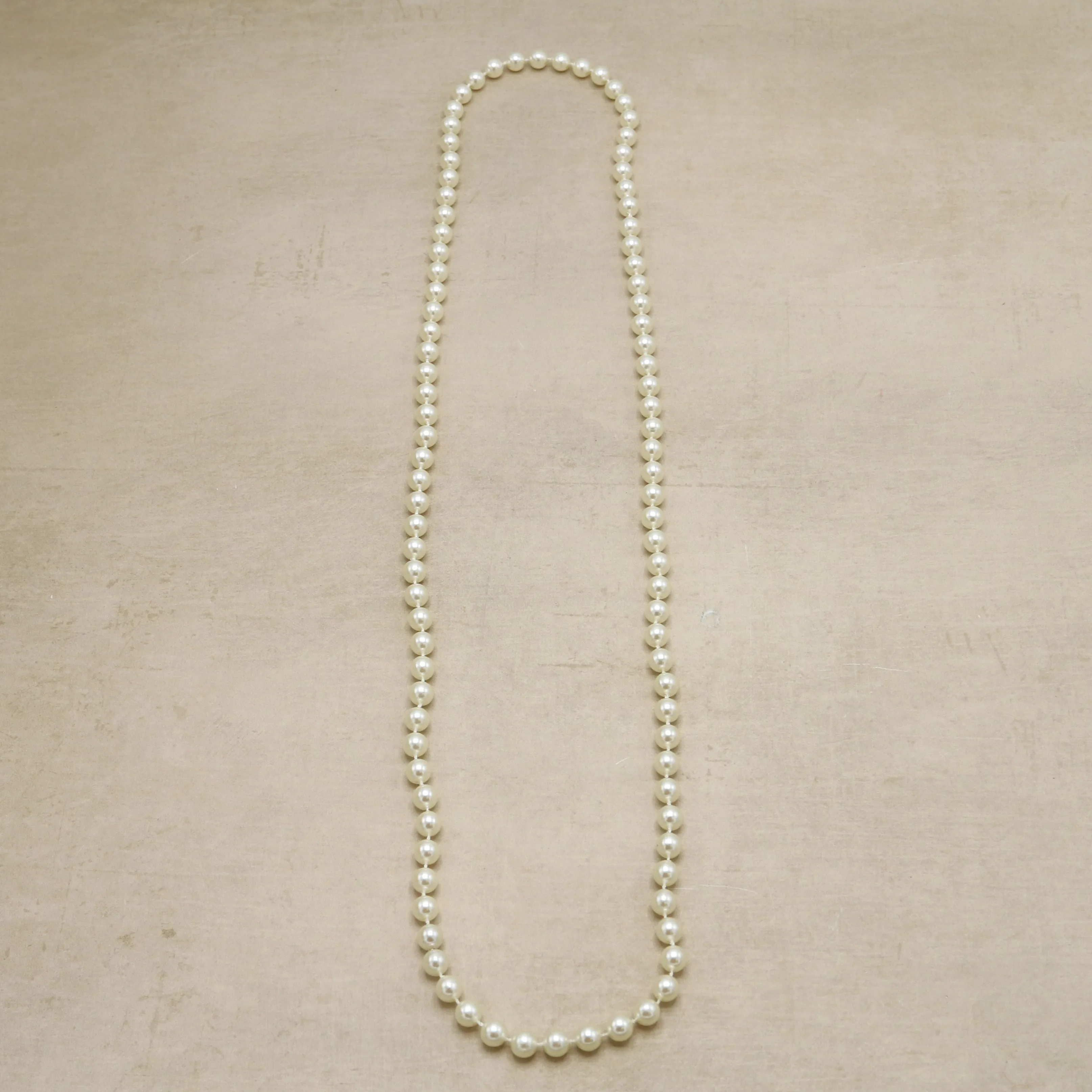 Vintage Long Pearl Chain Necklace