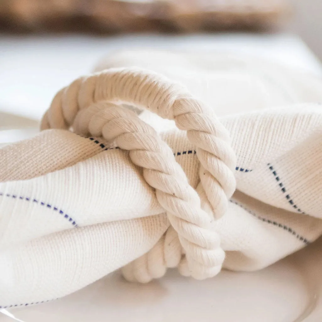 White Rope Napkin Ring