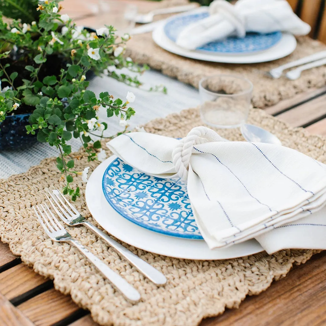 White Rope Napkin Ring