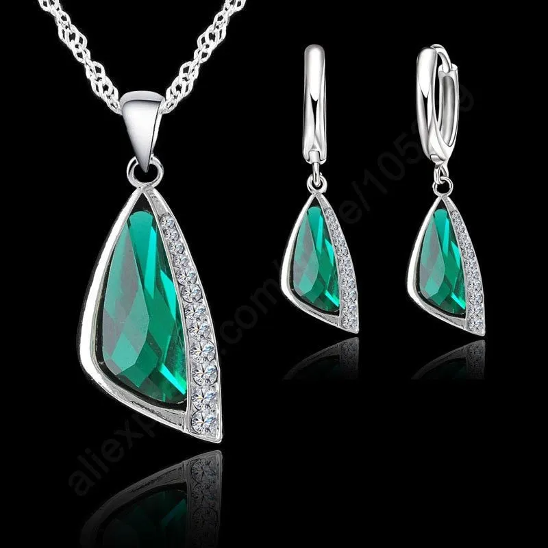 Women's 925 Sterling Silver Cubic Zirconia Jewelry Set